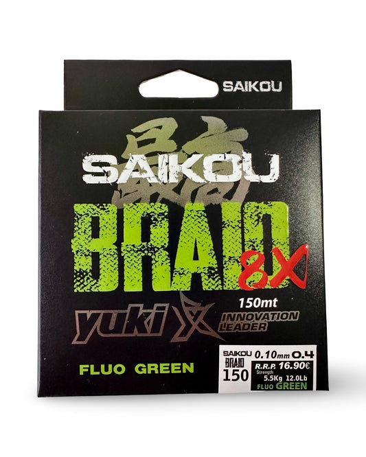 Yuki Saikou Braid 8X Fluo Green Trenzado PE