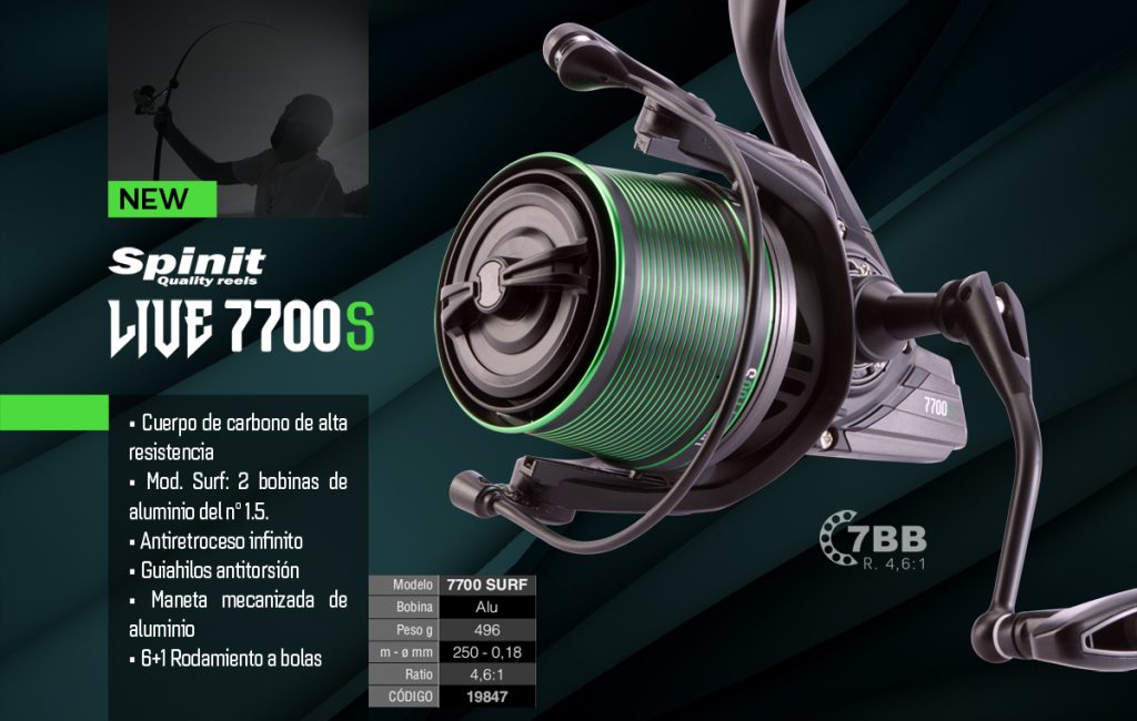 Carrete Spinit Live 7700 Surfcasting