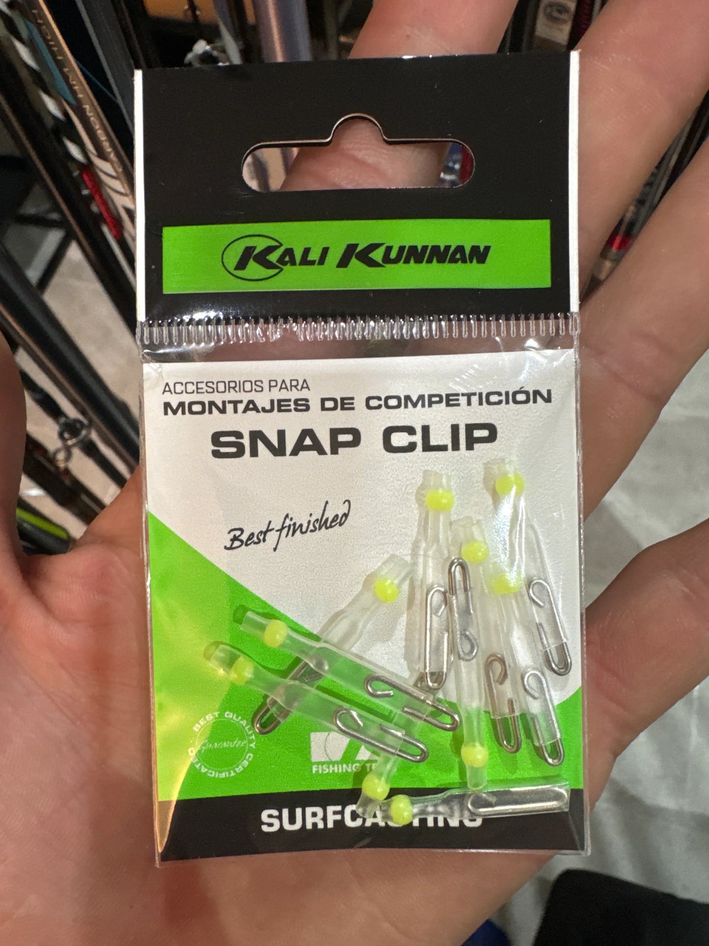 Small Snap con perlita para surfcasting, enganche rápido resistente