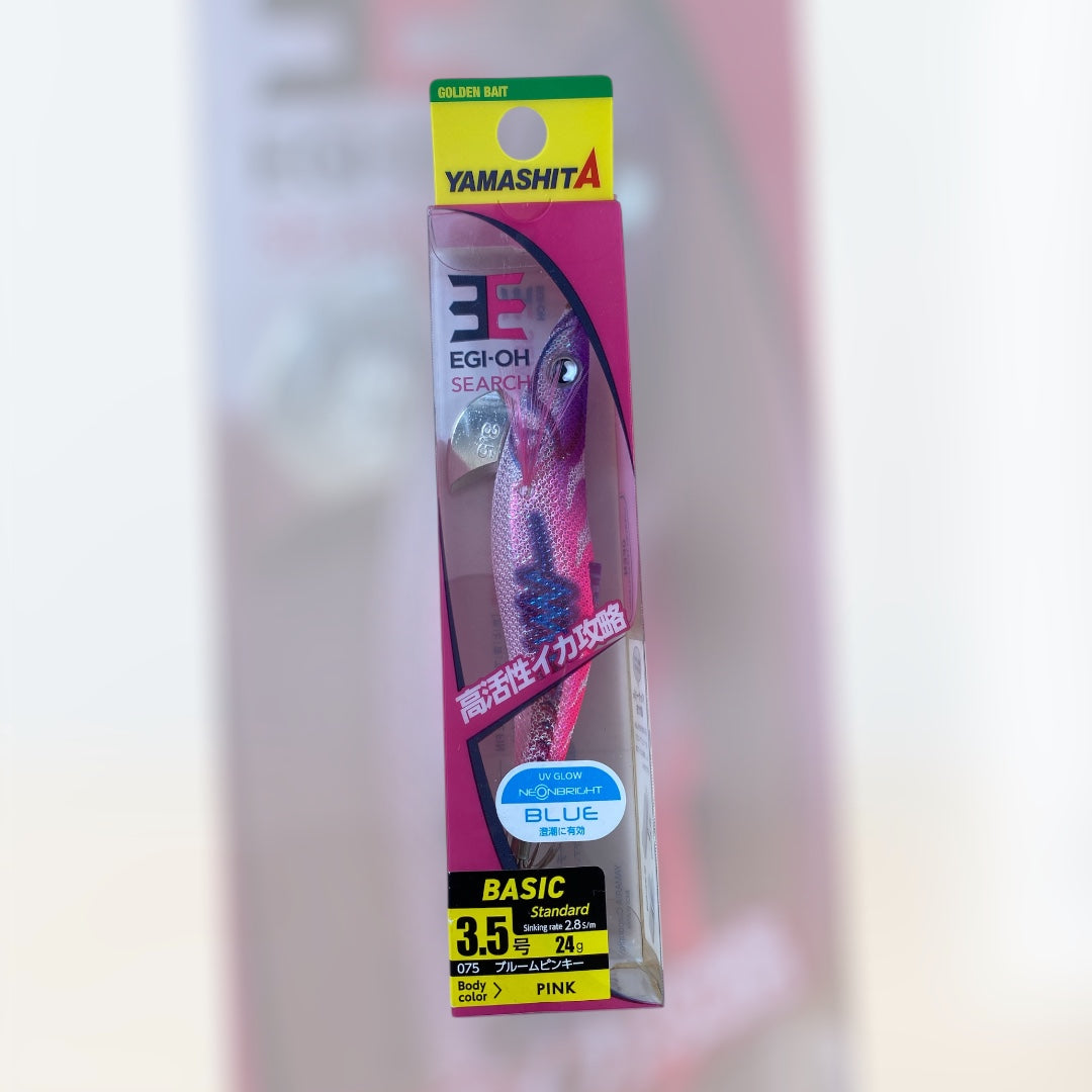 Señuelo Yamashita EGI-OH Search 3.5 – 24g (Pink, Nº 075 / Blue Luminescent)