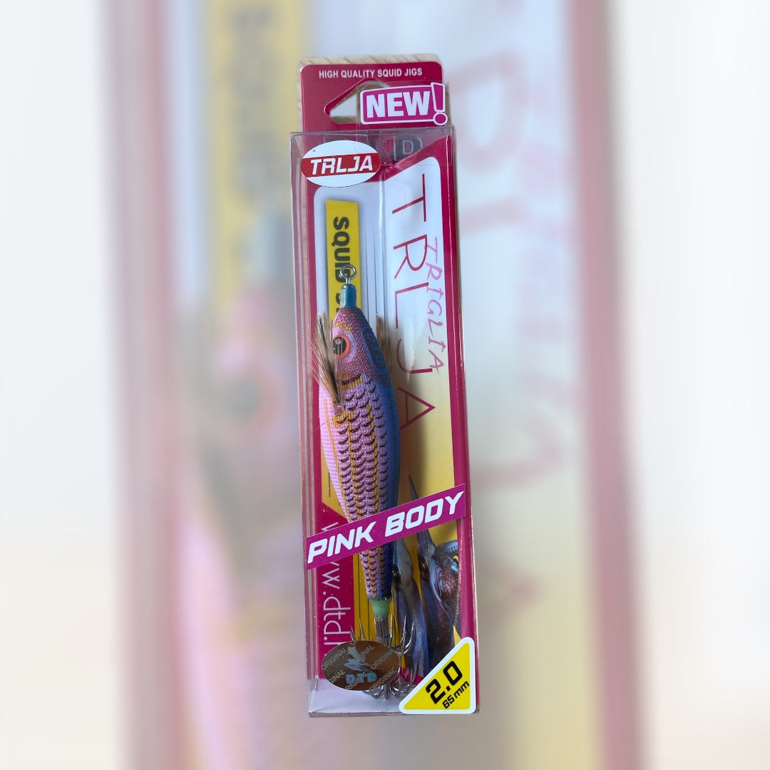 Señuelo DTD Trlja 2.0 – Señuelo para Calamar (Pink Body – 65 mm)