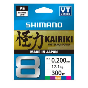 Hilo Trenzado Shimano Kairiki 8 (300M) MultiColor