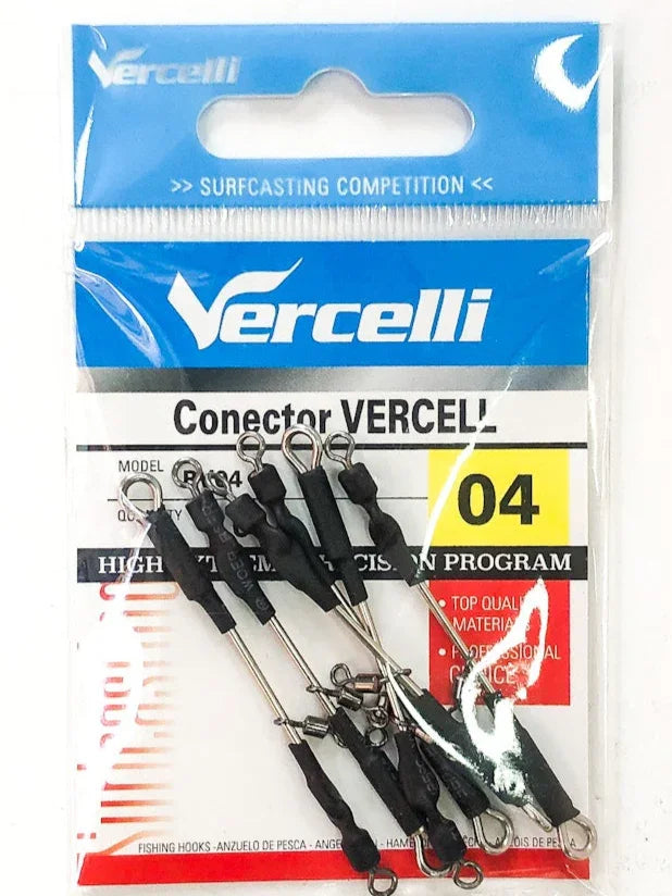 Conector rápido Vercelli Urfe BV04 acero inoxidable, set de 6 unidades para surfcasting