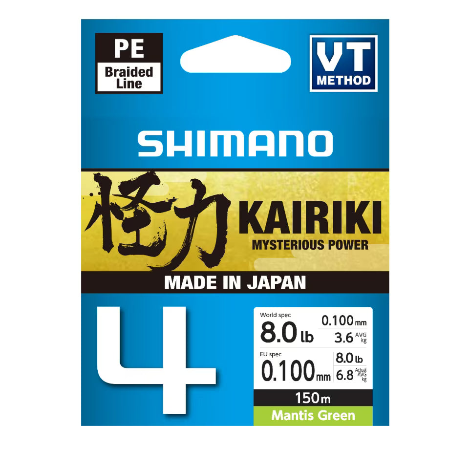 Shimano Kairiki 4 150 m Trenzado 4 Hebras Spinning y Eging