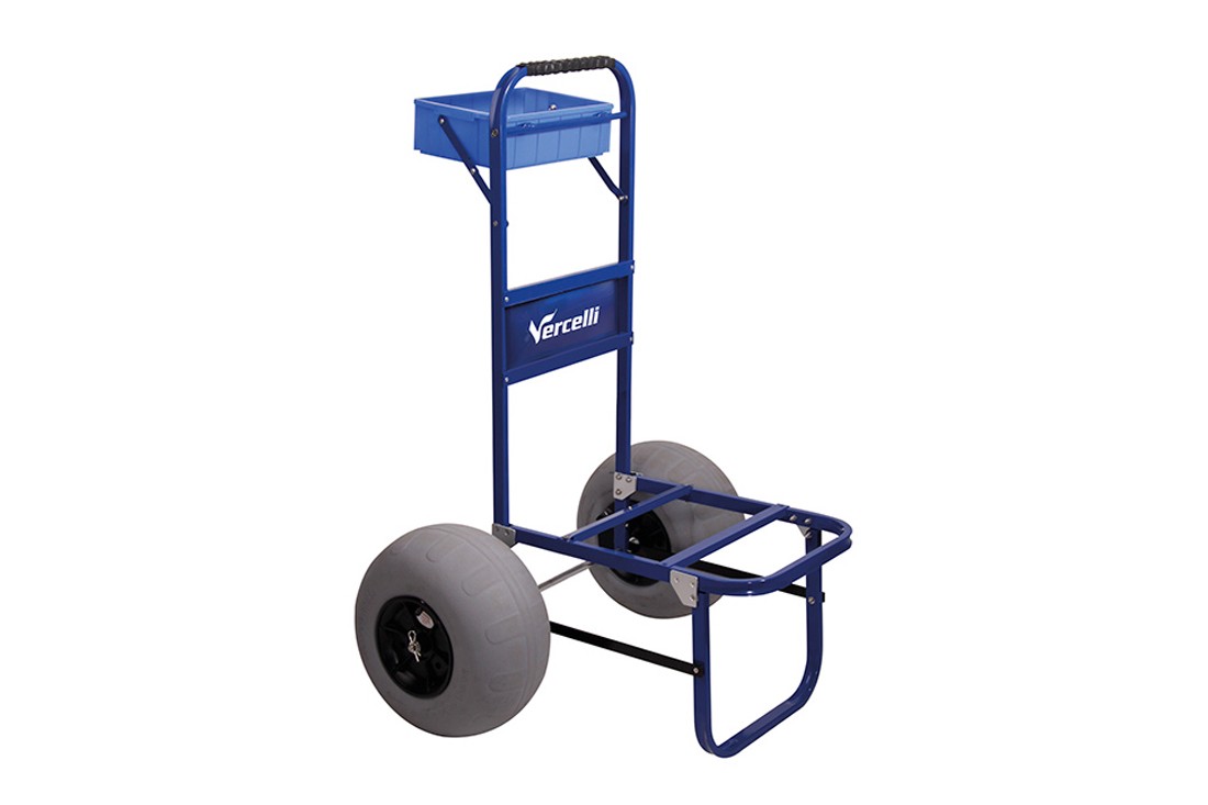 Carro Vercelli SWS Surfcasting Working Station con ruedas hinchables y bandeja plegable