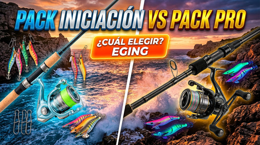 Pack Iniciación vs Pack Pro Eging: comparativa de combos para calamar