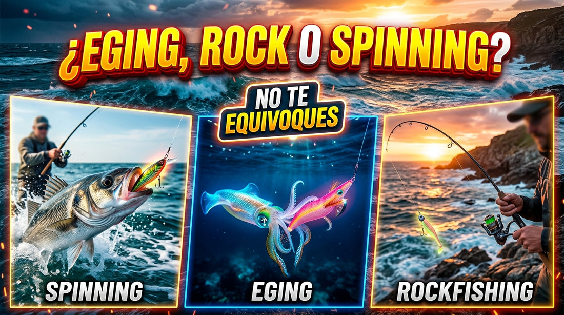 ¿Eging, Rockfishing o Spinning? Guía para no equivocarte de modalidad