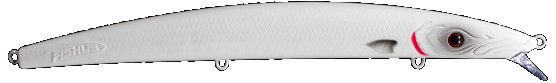 Jerkbait Fishus Long Espetron Minnow 185 mm color Blanco