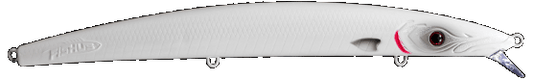 Jerkbait Fishus Long Espetron Minnow 185 mm color Blanco