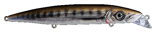 Minnow Fishus Espetit Shallow Runner 120mm Grey Cuda spinning somero