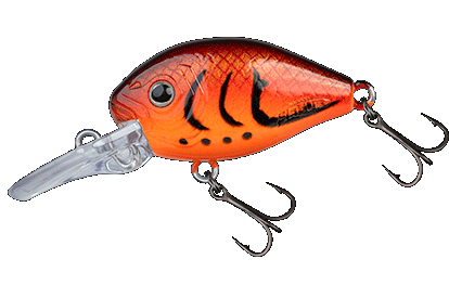 Crankbait Fishus Assault Crank Tight 4cm coloración Hot Craw naranja rojo