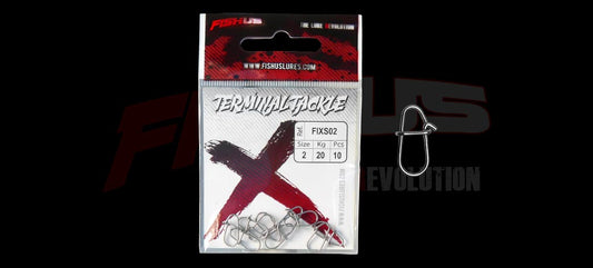 Grapa Fishus X-Lure Snap Size 4 para señuelos spinning 60 kg