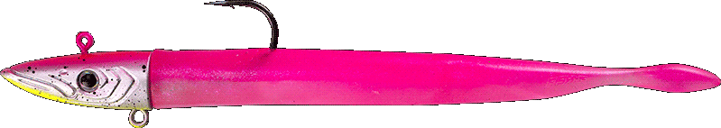 Señuelo Fishus Espetit Sandeel Dart color Clear Pink spinning lubina
