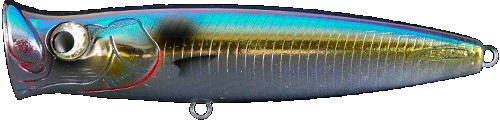 Popper flotante Fishus Ubuntu 135 mm Chrome Pilchard depredadores