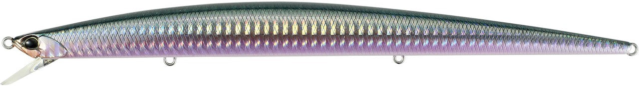 Vista lateral Duo Tide Minnow Slim 200 Flyer, cuerpo delgado aerodinámico con acabado realista