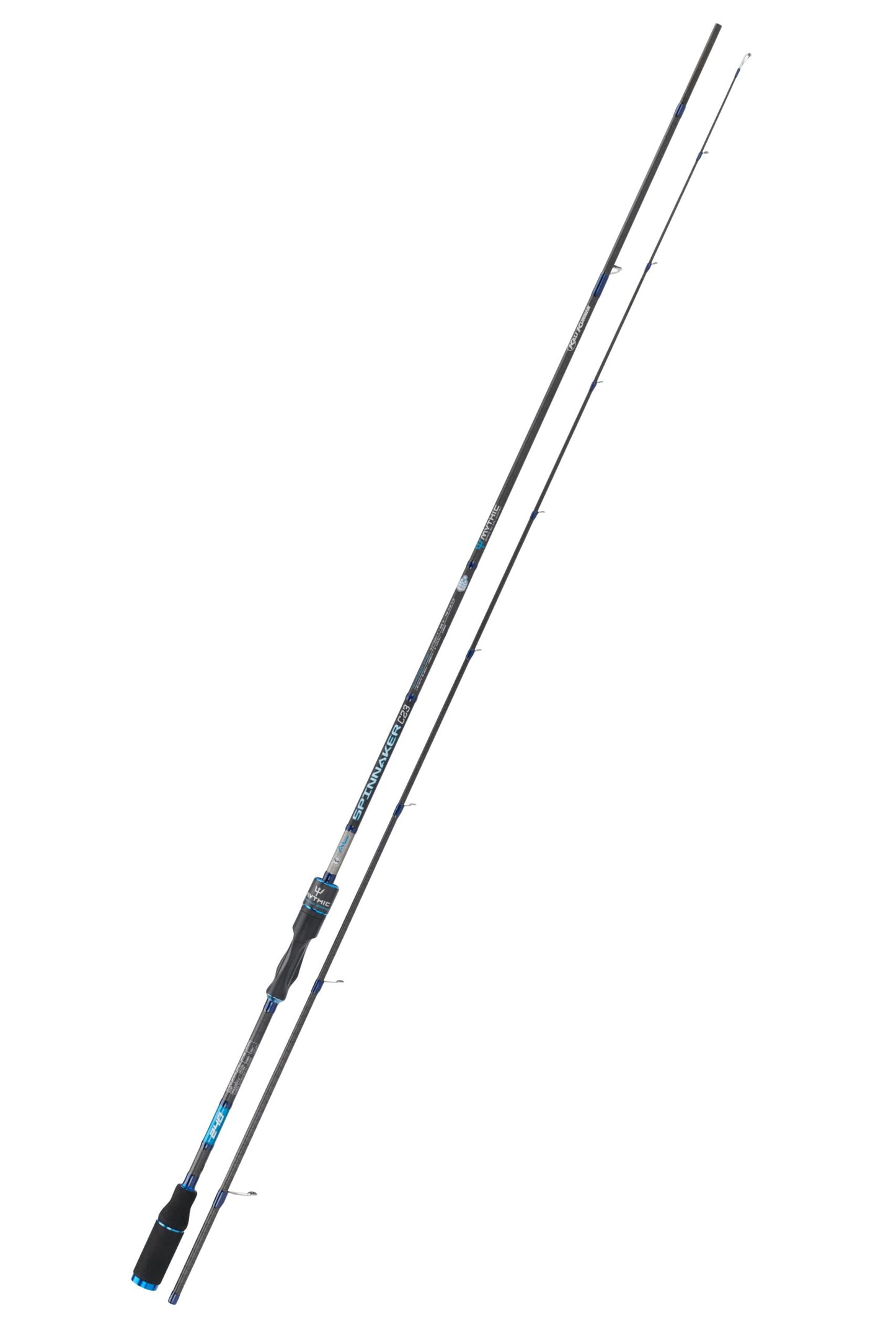 Caña spinning Mythic Spinnaker C23 2.44m carbono, anillas Fuji K Alconite, mango EVA
