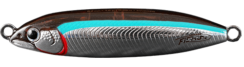 Jig wobbler Fishus FBL Wobly color Candy Black, 62 mm, caída lenta con rolling