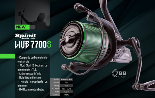Carrete Spinit Live 7700 Surfcasting