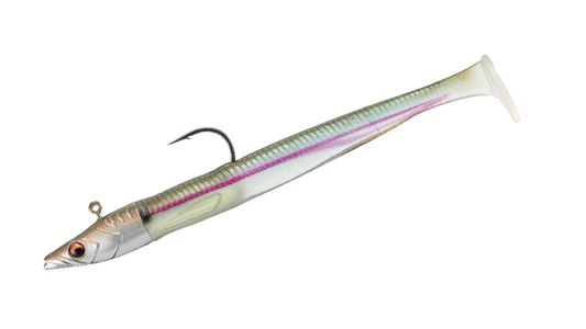 Vinilo eel shad Major Craft Ceana 75mm color Latterino con cabeza plomada