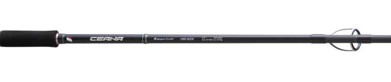 Caña Ceana eging Major Craft 8'6" modelo CNS-822X, detalles de diseño y logo