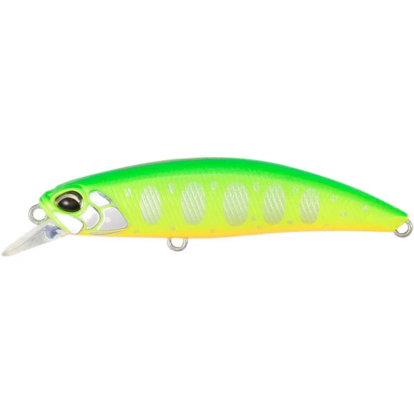 Señuelo Duo Spearhead Ryuki 60S modelo Yamame, minnow con vibraciones agresivas para esparidos