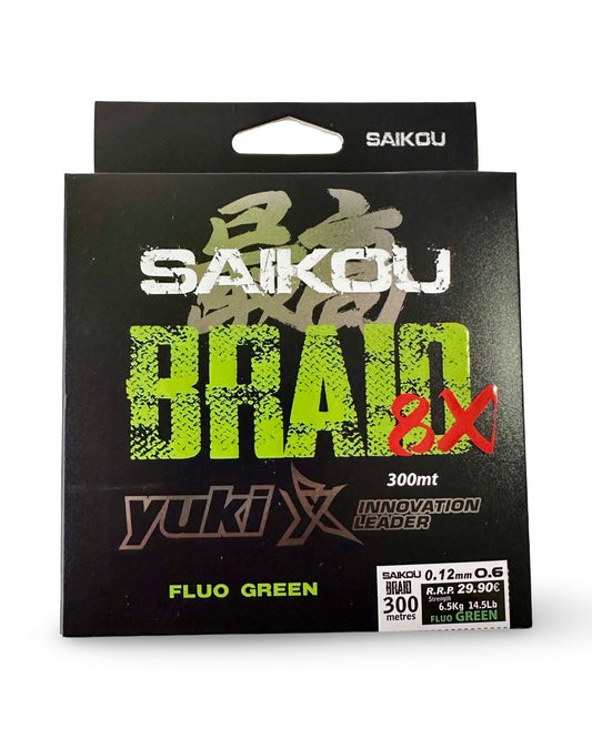 Yuki Saikou Braid 8X Fluo Green Trenzado PE