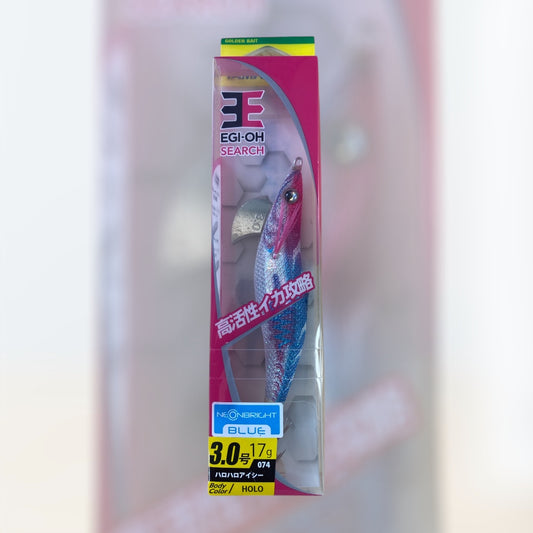Señuelo Yamashita EGI-OH Search 3.0 – 17g (Holo Holo Aizu, Nº074 – Neon Bright Blue)