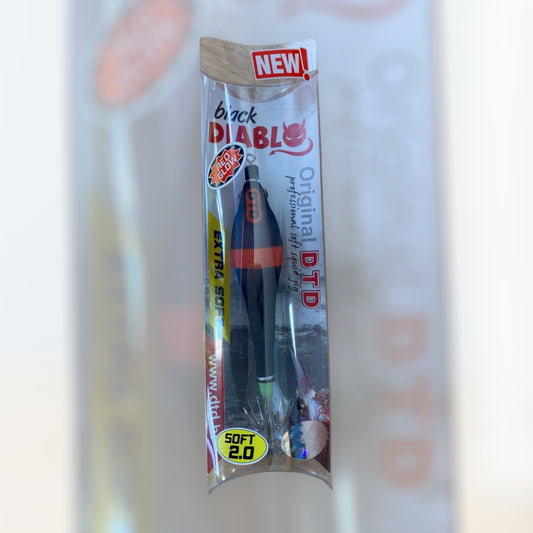 Señuelo DTD Black Diablo Soft 2.0 – Señuelo para Calamar (Extra Soft Glow Red)