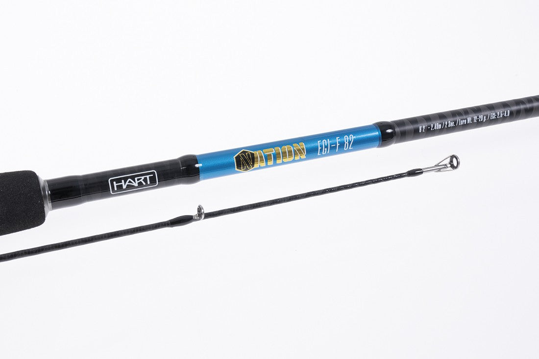 Caña Hart Nation EGI 82F 2.49 m para pesca de egis con blank carbono 24T y anillas Fuji