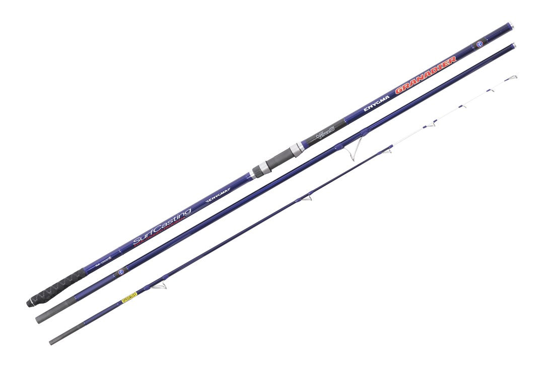 Caña Vercelli Enygma Granadier 4,20m surfcasting con anillas Fuji