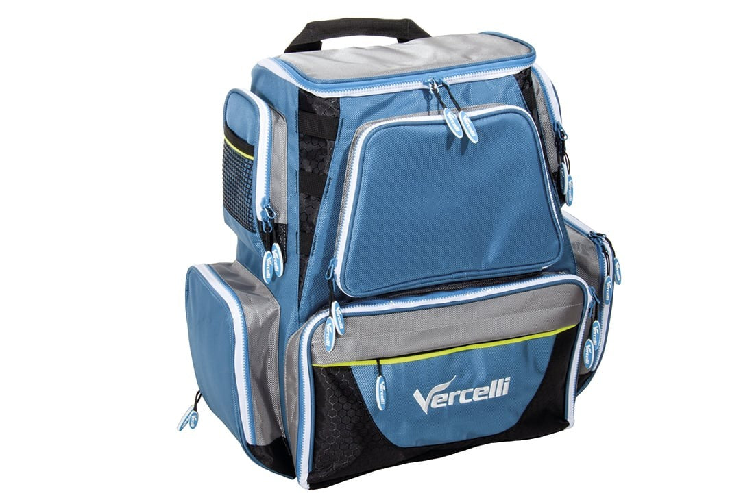 Mochila Vercelli Terra 40L con compartimentos y correas ajustables para pesca deportiva