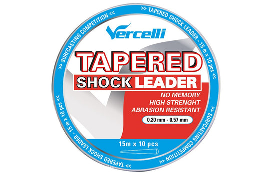 Puentes Vercelli cónicos transparentes 0.20-0.57mm para surfcasting, pack 10 unidades