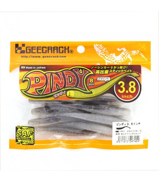 Señuelo blando Geecrack Pindy 3.8 inch vinilo transparente 96mm pesca