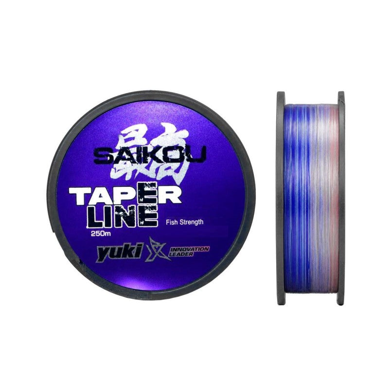 Yuki Saikou Taper Line 250 m bobina ilustrativa de la gama multicolor para surfcasting