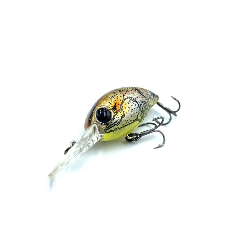 Vista frontal crankbait Zip Baits Hickory Shad MDR para light game